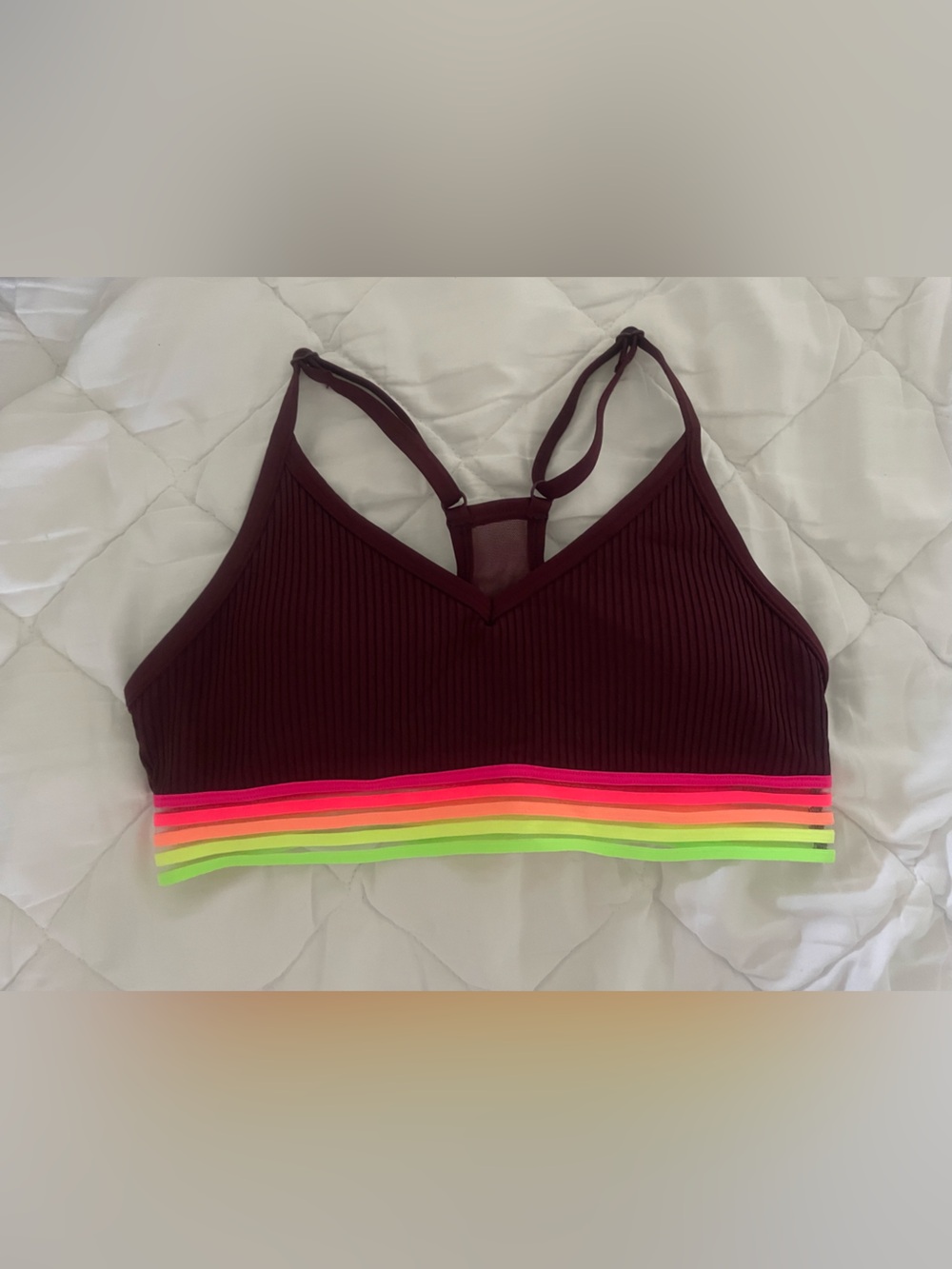 Pink by Victoria secret Women's Ribbed Bralette small